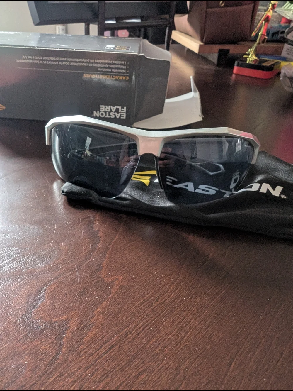 Easton Flare Sunglasses- Youth - Silver Frame with Dark Lenses